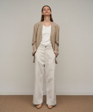 ATON WOOL SILK TWILL | カラーレスジャケット TOP BEIGE