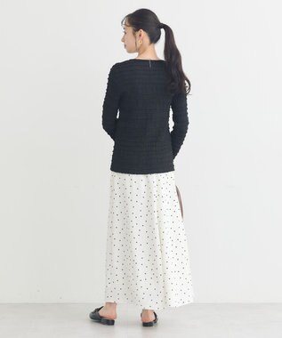 earth music&ecology 【予約】シャーリングカットカーディガン ブラック