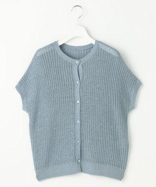 自由区 S 【WEB限定・2点SET・着回し3WAY以上】セットアップニット・スカート ブルー×ライトグレー