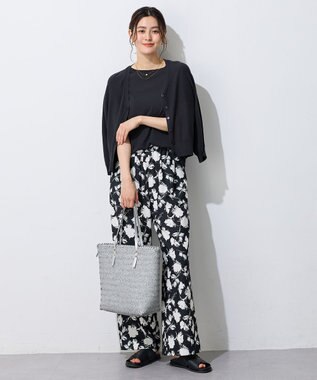 ANY 【接触冷感/UVカット/抗菌防臭/手洗い可/アンチピリング】ファンクションフレンチスリーブニット チャコール