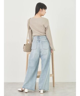 earth music&ecology パールヘンリーリブプルオーバー Beige