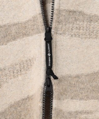 JOSEPH ABBOUD MOUNTAIN 【イタリア糸使用/軽量】ブークレーカモフラージュ  ニット ブルゾン ホワイト系9