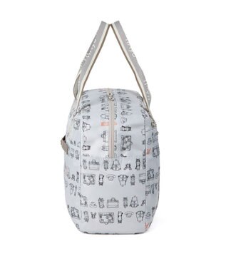 ACE BAGS & LUGGAGE HAyU × ace.  フォールディング 折り畳みボストンバッグ 猫柄 32L 17863 ライトベージュ柄