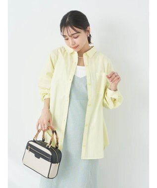 earth music&ecology ポプリンボックスシャツ Yellow