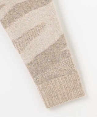 JOSEPH ABBOUD MOUNTAIN 【イタリア糸使用/軽量】ブークレーカモフラージュ  ニット ブルゾン ホワイト系9