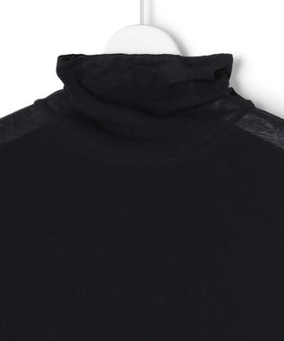 23区 【先行予約】シアーフライス レイヤード タートル カットソー ブラック系