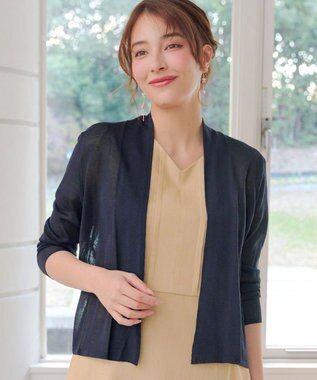 Tiaclasse 【おのののかさん着用】ショートトッパーカーディガン ネイビー