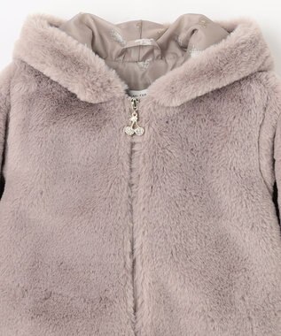 ANY KIDS アニマル耳ボアブルゾン ココア×クマ耳