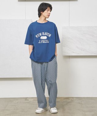 J.PRESS YORK STREET 【UNISEX】フォトプリント Tシャツ ”College Logo” ダルブルー系