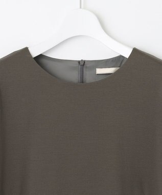 自由区 【XSサイズ～/洗える】WASHABLEPONTE シフトワンピース カーキ系