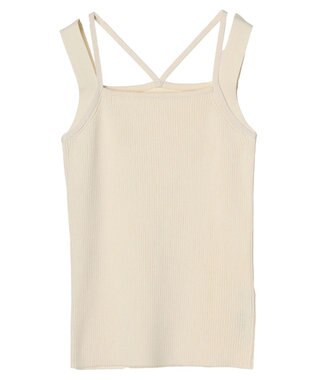 earth music&ecology レイヤードニットタンクトップ Off White