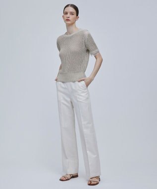 BEIGE， OLIVIER / 半袖ニット Flax