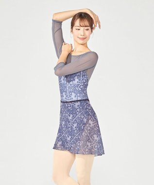 Chacott 6分袖レオタード ブルーPT