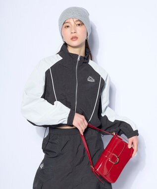 OP／FILA 【Kappa】ショート丈 ナイロントラックジャケット ブラック