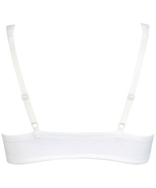 Wing ジュニア ノンワイヤーブラ Wing Teen きちんとささえる 綿混素材(身生地部・カップ肌側) 【STEP3 まるみをおびてきた胸に】ハーフトップ  RB6935 ウイング／ワコール アイボリー