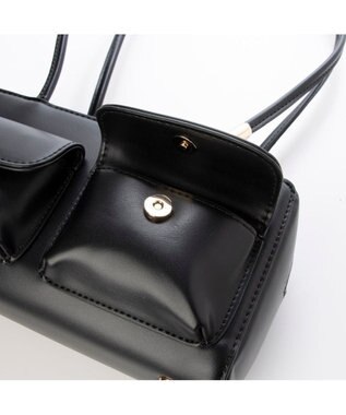 UNBILLION カシュカシュ cachecache / ダブルポケットロングハンドルボストンバッグ ブラック