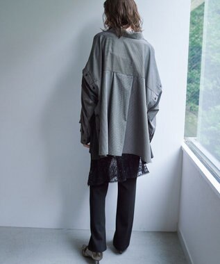 YECCA VECCA ストレッチセンターシームフレアパンツ Black
