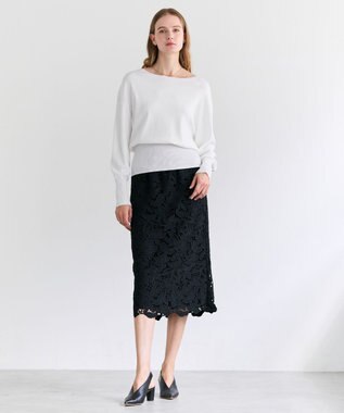 BEIGE， LAURA / ドライタッチ ストレッチニットプルオーバー Ecru