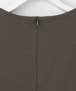 自由区 【XSサイズ～/洗える】WASHABLEPONTE シフトワンピース カーキ系