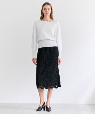 BEIGE， LAURA / ドライタッチ ストレッチニットプルオーバー Ecru