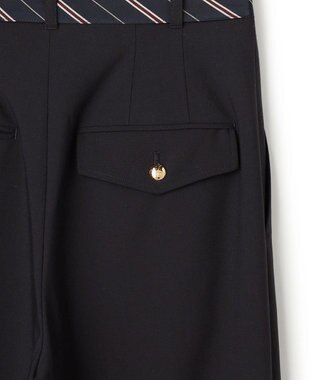 BEIGE， ZEPHYR / ベルト付き 2タックワイドパンツ Navy