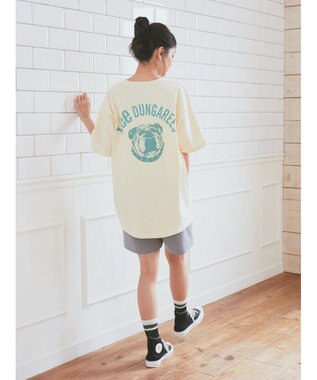 earth music&ecology Ｌｅｅ×ｅ．ｍ．ａ．ｅ　ＢＵＬＬＤＯＧ　ＰＲＩＮＴ　ＴＥＥ Cream