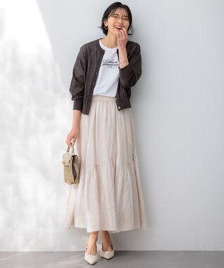 23区 L 【洗える】ライトシアーニット カーディガン スレート系