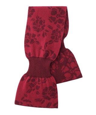 MOONBAT mila schon カシミヤ100%ジャカードプチマフラー ワイン