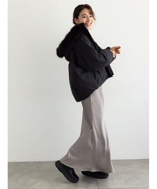 Te chichi 【宮本茉由着用】フードショートダウンジャケット ブラック