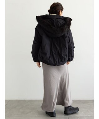 Te chichi 【宮本茉由着用】フードショートダウンジャケット ブラック