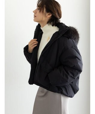 Te chichi 【宮本茉由着用】フードショートダウンジャケット ブラック