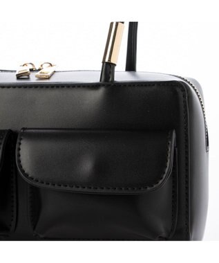 UNBILLION カシュカシュ cachecache / ダブルポケットロングハンドルボストンバッグ ブラック