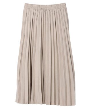 CRAFT STANDARD BOUTIQUE ピーチアコーディオンプリーツスカート Gray Beige