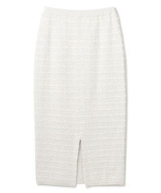 GRACE CONTINENTAL ラメツイードニットスカート ホワイト