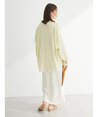Green Parks リネンレーヨン２ｗａｙシャツ Yellow