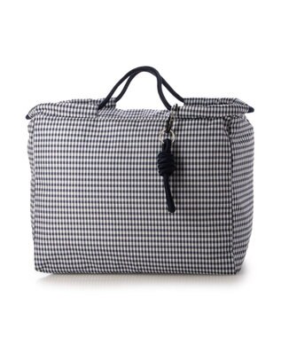 UNBILLION VERYコラボ カシュカシュ cachecache / ナイロンドローコードトートバッグ ネイビーミックス