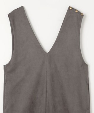 ANY L 【洗濯機可能/ストレッチ】スエードライクジャンスカ チャコール