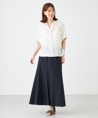 SHARE PARK LADIES サッカーフレアスカート ネイビー系