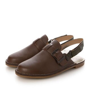 ing <ing>シングルモンクデザインバックストラップシューズ ブラウン