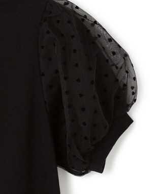 UNFILO 【110-150cm】アソート コンビTシャツ ブラック[袖チュール]