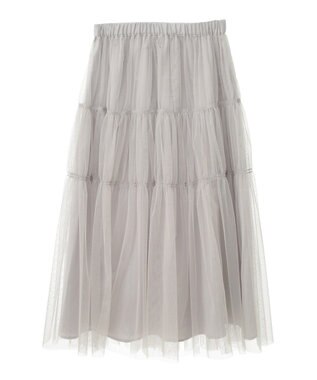 AMERICAN HOLIC ティアードチュールスカート Light Gray