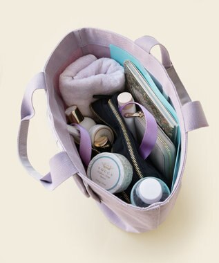 TOCCA RIBBON KNOT CANVASTOTE キャンバストート ライラック系