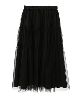 AMERICAN HOLIC ティアードチュールスカート Black