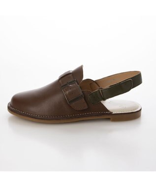 ing <ing>シングルモンクデザインバックストラップシューズ ブラウン