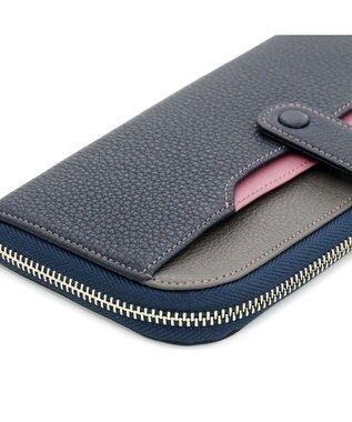 IBIZA パレータ　牛革　L字ファスナー長財布 紺