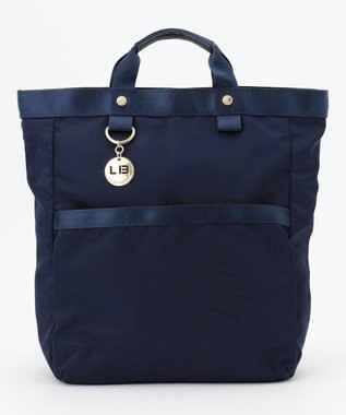LA BAGAGERIE チャーム付き　ナイロンリュック ネイビー
