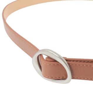 earth music&ecology ニュアンスバックルピンレスベルト Brown