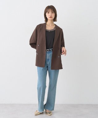 earth music&ecology ニュアンスバックルピンレスベルト Black