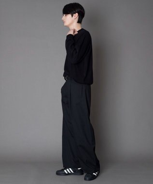 WEGO カバーフィットバルーンスラックス ブラックストライプ