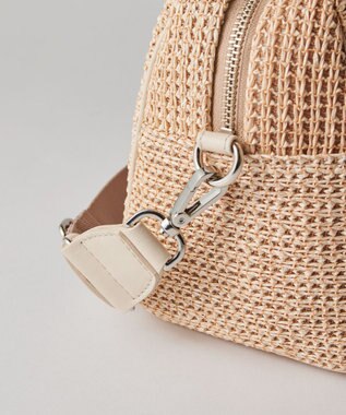 russet ナイロンラフィアミニボストンバッグ(CE-1715) Ivory